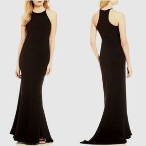 NWT Calvin Klein Crepe Halter Gown Size 2